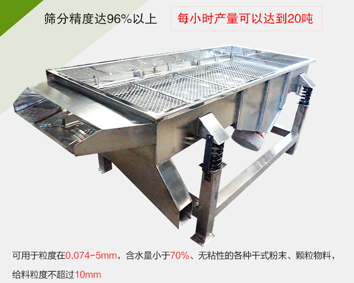 糧食篩分機(jī)各種干式粉末、顆粒物料，給料粒度不超過(guò)10mm